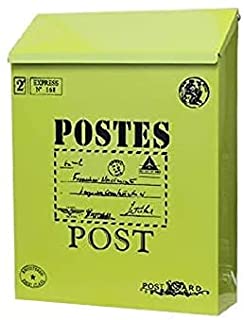 YUXO Boîte aux Lettres Colis Boîte aux Lettres de Style Jardin Suspendue boîte à journaux de Lettre Postale de courrier étanche, boîte à suggestions Murales Rétro