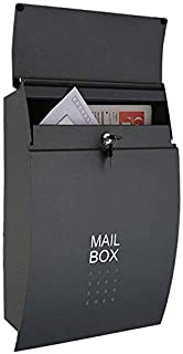 YUXO Boîte aux Lettres Colis Boîte aux Lettres Boîte aux Lettres étanche en Acier Inoxydable avec fenêtres de visualisation et Serrure Grande boîte à suggestions de Villa européenne Murales R