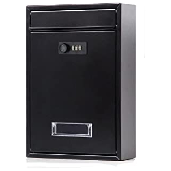 Boîte Aux Lettres Murale Decaller En Acier Galvanisé Avec Serrure Et Compartiment Journaux - 33x36x10 Cm