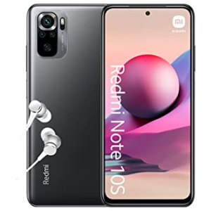 Xiaomi Redmi Note 10S – Smartphone 6 Go + 64 Go, écran AMOLED 6,4 Pouces, MediaTek Helio G95, 64 MP Quad Camera, 5 000 mAh, Gris Onyx (Version Anglaise + Garantie Xiaomi Xiaomi)