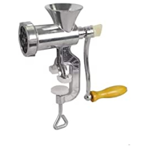 Hachoir à Viande Manuel Gadget de fabricant de saucisse avec tube de farce Spice Chili Meuleuse d’aluminium Machine en alliage d’aluminium Outils de Cuisine ( Couleur : Silver , Size : 11×20.8cm )