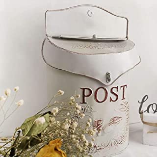 Wzglod Post Boxes Classic Metal Post-Boîte à Fonte Boîte de la Boîte aux Lettres Suggestion Boîte de Couture en métal en détresse Maison de Campagne extérieure Accueil Décoration Mail Codifications