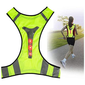 Gilet Réfléchissant, Gilet de Sécurité avec Bandes Réfléchissantes et 3 Led