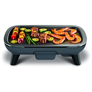 Tefal YY4570FB Saveurs Plancha électrique Revêtement antiadhésif Titanium Force Technologie Thermo-Spot Thermostat réglable Plaque Amovible Compatibles Lave-Vaisselle, Noir