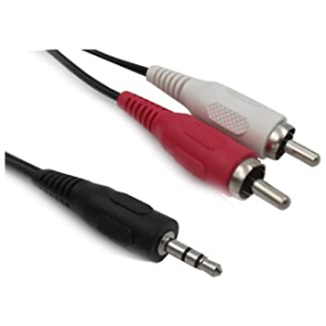 Linéaire A200B Câble audio stéréo Jack 3.5mm Mâle / double RCA Mâle pour amplificateur home-cinéma, chaîne Hi-Fi, barre de son etc. 1m20