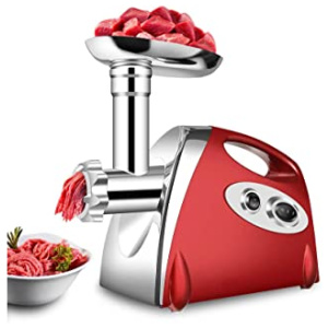 Hachoir À Viande Électrique 2800W, Hachoir À Viande En Acier Inoxydable Et Poussoir À Saucisses, 3 Plaques De Coupe Différentes, Pour Usage Industriel Et Domestique,A