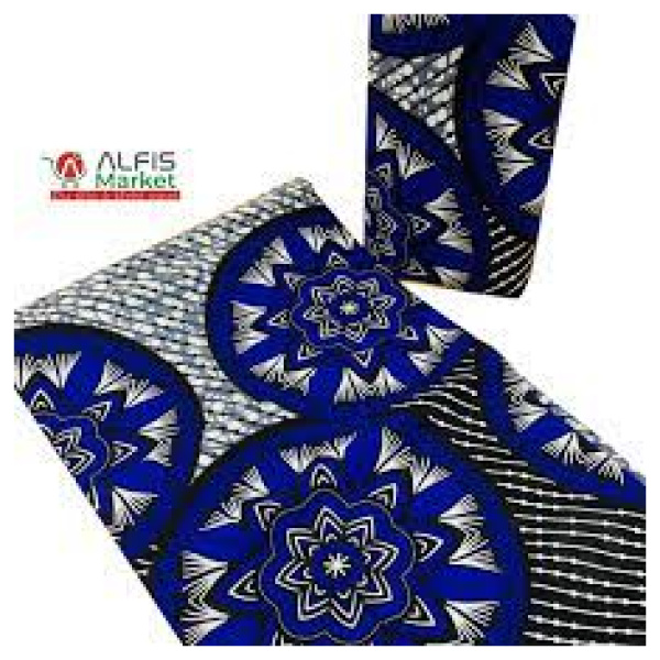 Pagne Wax Hollandais 100% Coton Vlisco - 5,48 M, Neuf Avec étiquettes