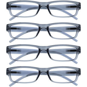 Lot de 4 lunettes de lecture légères pour homme et femme