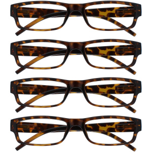 Lot de 4 lunettes de lecture légères pour homme et femme