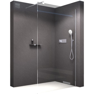 Cabine de douche à l’italienne en Verre clair 120 x 200 cm