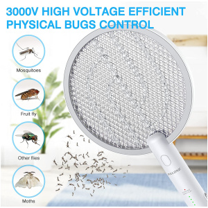 Tueur d’insectes amélioré, tapette à moustiques électrique 3000 V