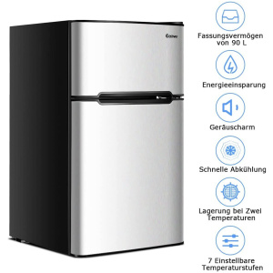 Mini réfrigérateur congélateur 90L avec congélateur 27L et thermostat