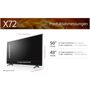 Téléviseur Sony BRAVIA X72K 43 pouces