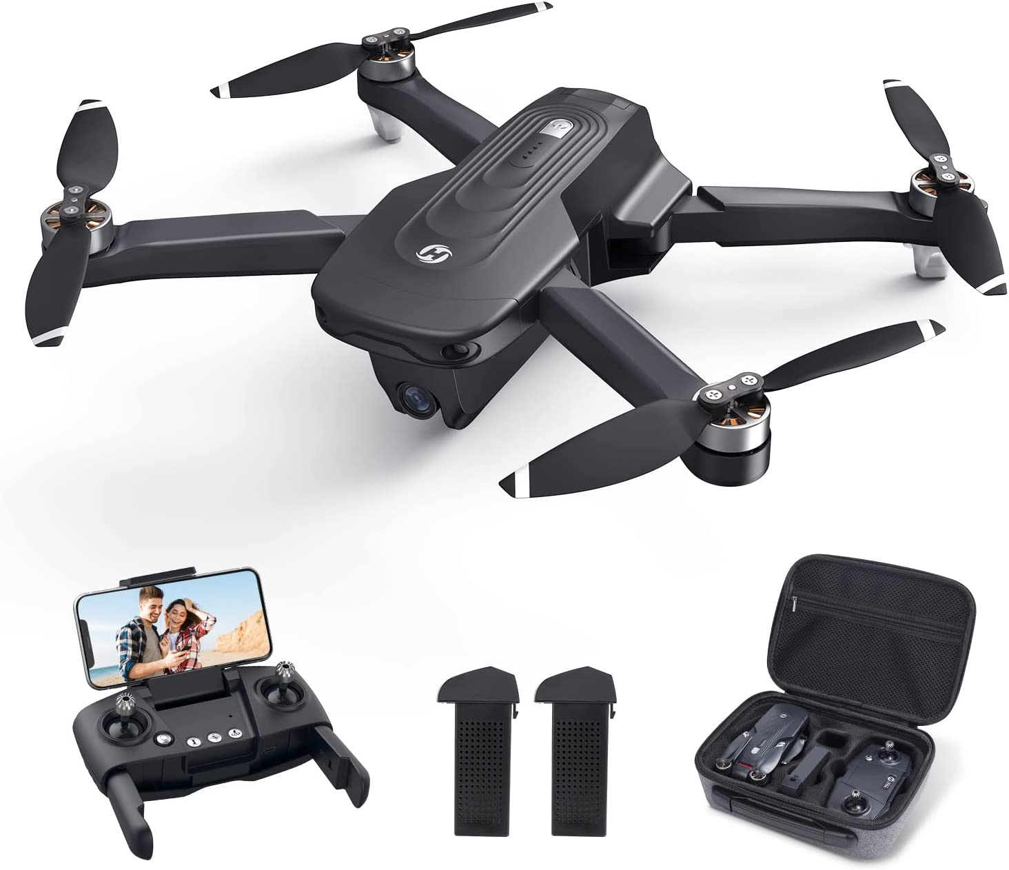 Drone GPS Pliable avec Caméra 4K FHD pour Débutants Adultes