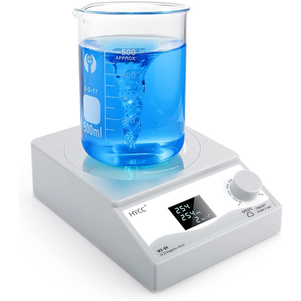 Plaque D'Agitation Magnétique 300-3000 Tr/min 5W 3L - Agitateur Laboratoire Polyvalent Faible Bruit