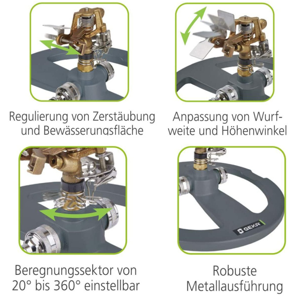 Arroseur Partiel Circulaire RC 135 - Laiton - Filetage 3/4" - Réglable 20° à 360°