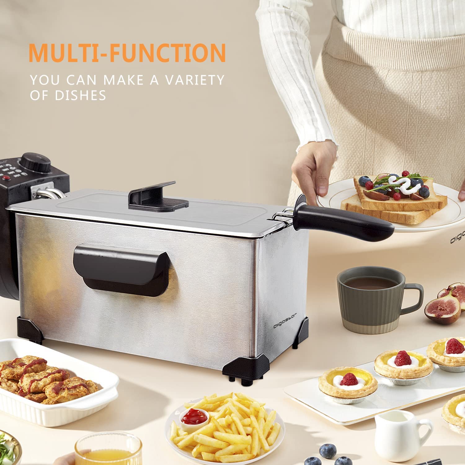 183001 Friteuse Electrique Semi-professionnelle - Inox - Friteuse BUT