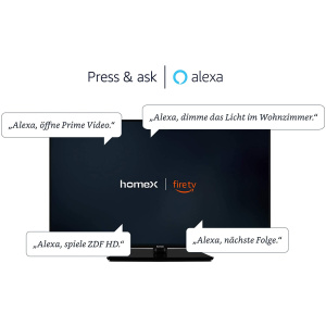 Téléviseur homeX 55 pouces (4K UHD, HDR, Alexa Voice Control, Triple Tuner)