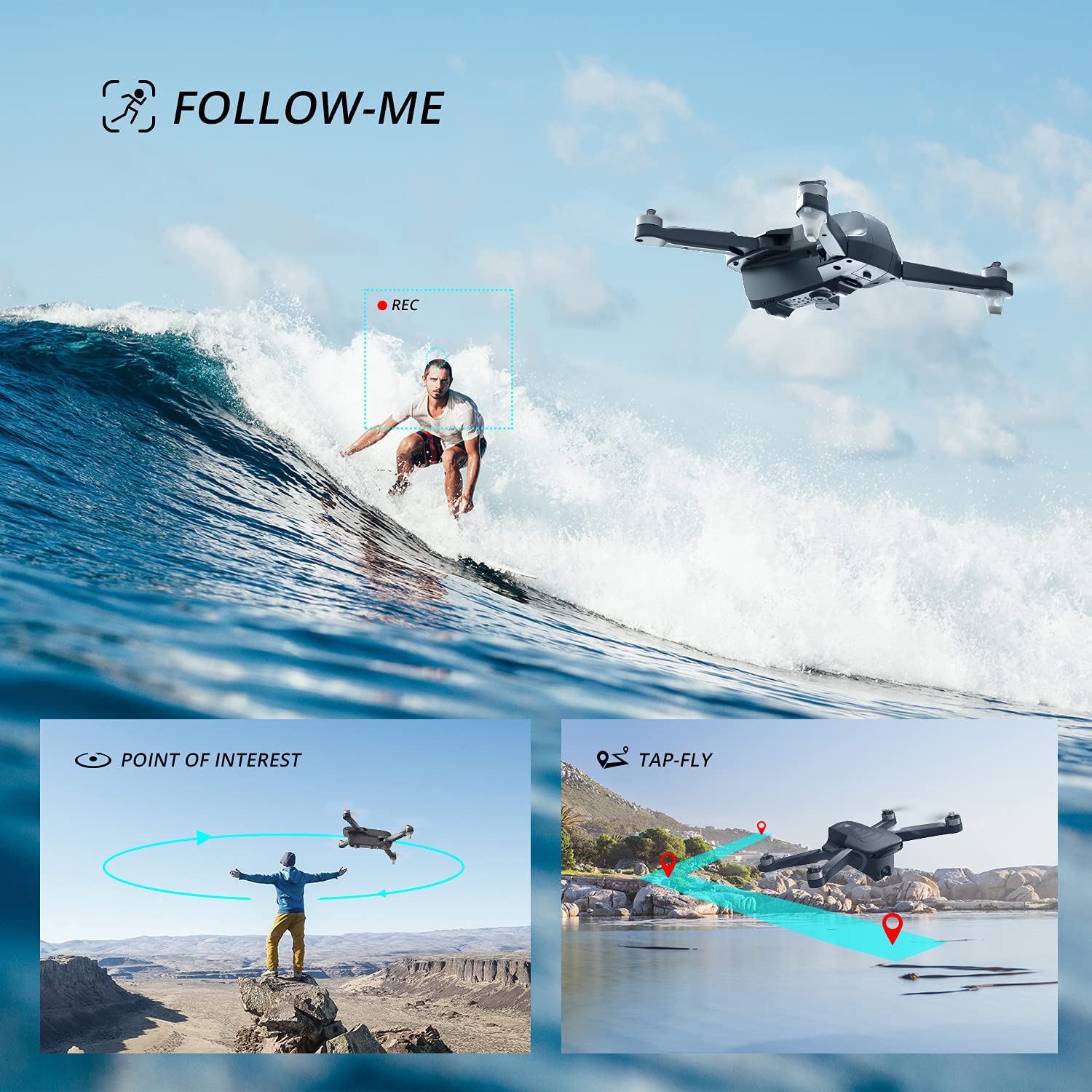 Drone Sans Balais Drone Avec Caméra 4K UHD Pliable Pour Adultes Et Débutants - 40+ Min Vol, Moteurs Sans Balais, Double Caméra, Selfie Gestuel - Léger <249g Drone Sans Balais Drone Avec Caméra 4K UHD Pliable Pour Adultes Et Débutants - 40+ Min Vol, Moteurs Sans Balais, Double Caméra, Selfie Gestuel - Léger <249g
