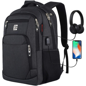 Sac à dos pour ordinateur portable avec port de charge USB et sac antivol