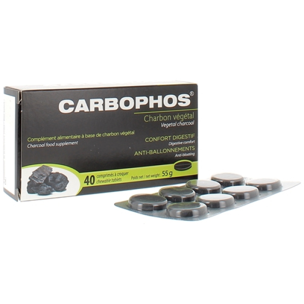 Carbophos 400mg charbon végétal comprimé 