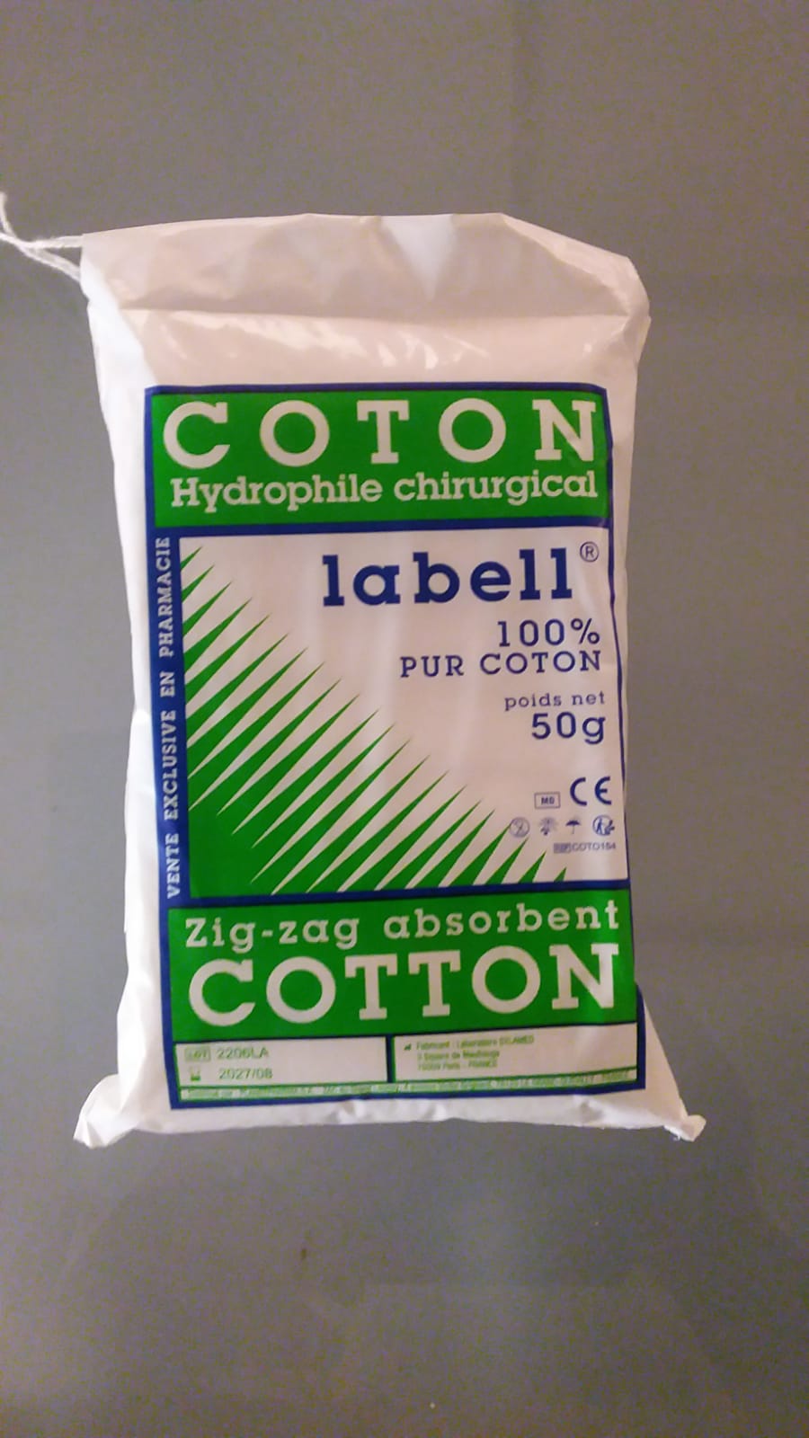 Coton hydrophile pharmaceutique 