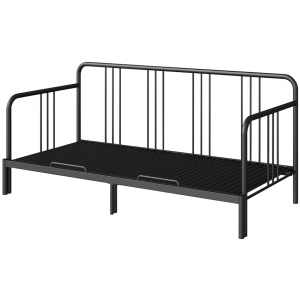 FYRESDAL Lit banquette 2 places (structure), noir, 80×200 cm