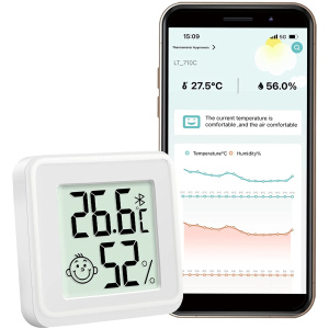 Mini thermomètre LCD, hygromètre Bluetooth