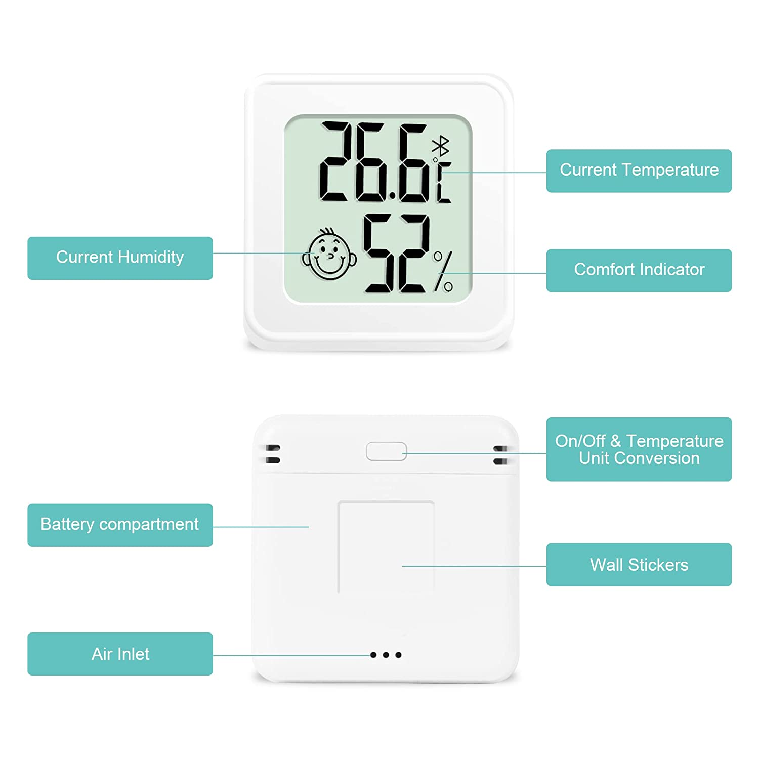 Thermomètre Bluetooth Holtex Temp Sitter - Sans Contact, Neuf, EAN 3661040170503