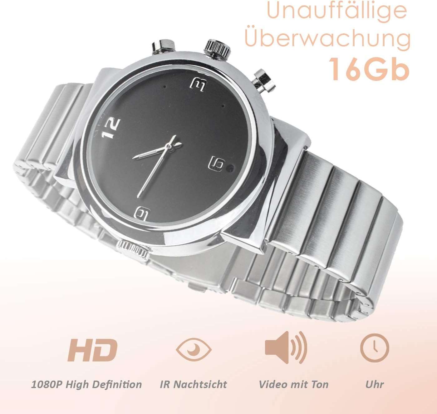 Camouflage Full HD 1080P Caméra de Surveillance dans une Montre – Image 3
