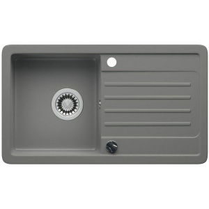 Évier en granit 75 mm x 44 mm avec accessoires Noir/Beige/Gris