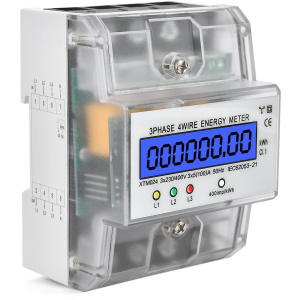 Compteur d’électricité triphasé à 4 fils calibré à trois courants 230/400 V 5-100 A