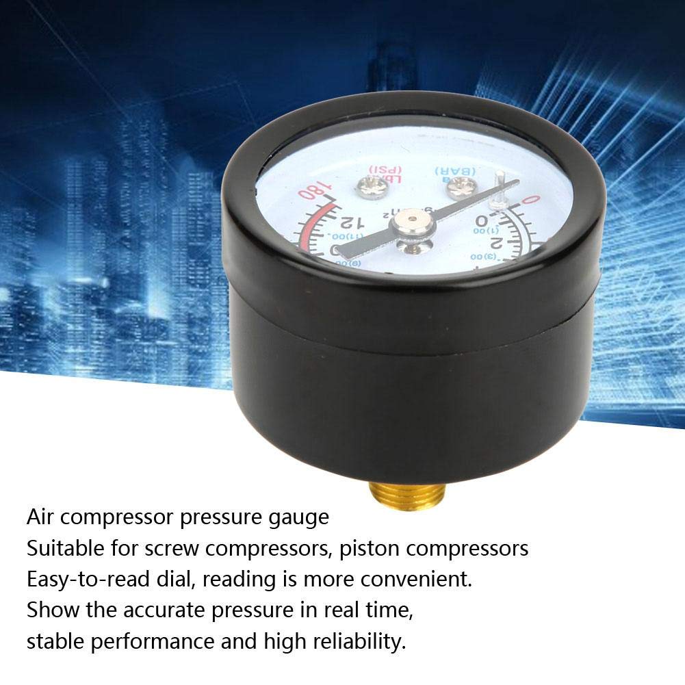 Manomètre Pression Air Comprimé - Diamètre 4.3 Cm, Plage 0-1200 Kpa, Marque Uxcell, Neuf