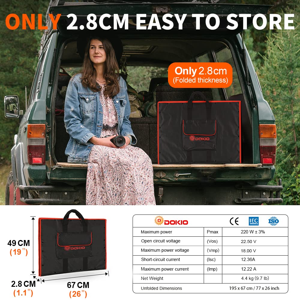 Panneau Solaire Souple 200W 12V Monocristallin + Contrôleur – Camping-car