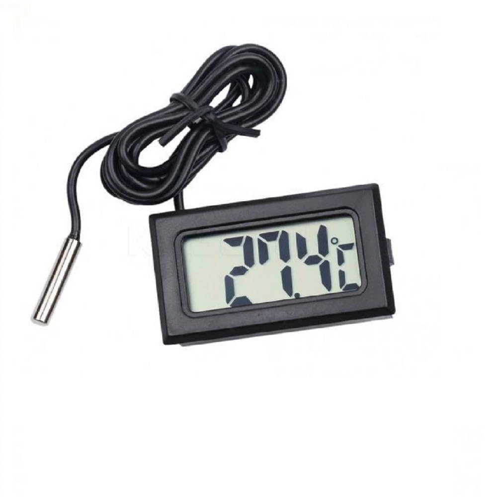Thermomètre-hygromètre Numérique LCD Pour Cave à Cigares – Rond, Cadran Noir, Compact