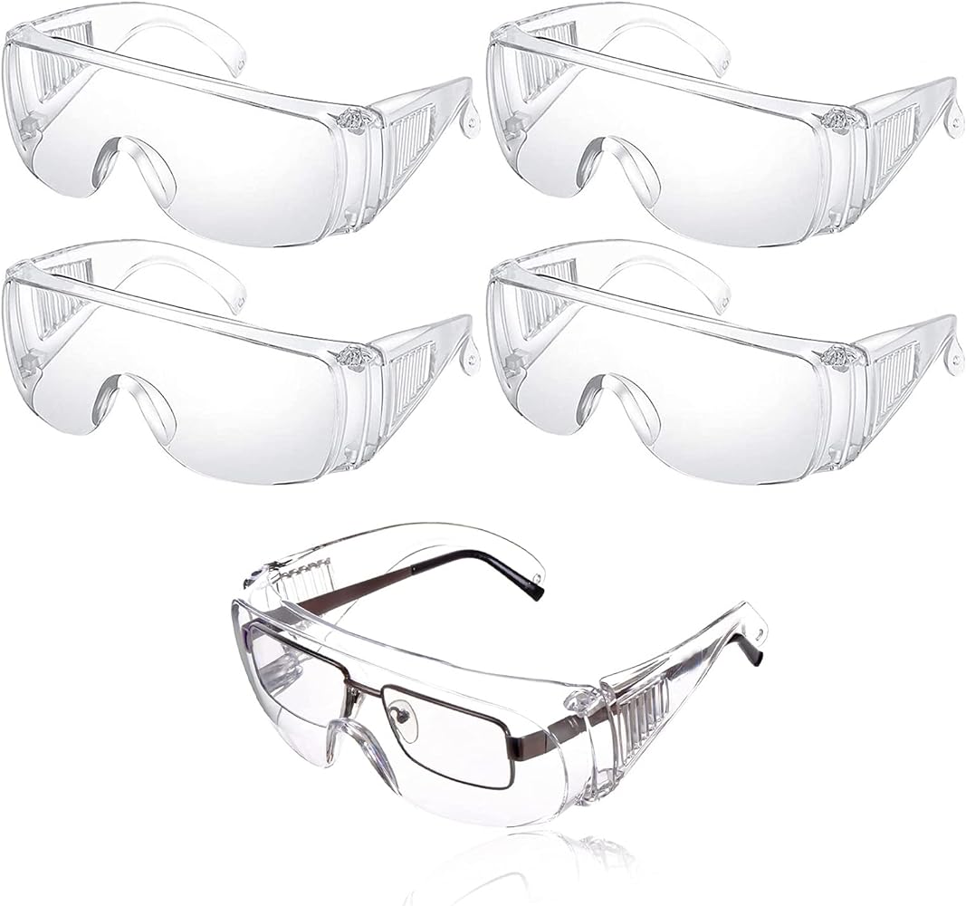 Pynzeka Lunettes De Sécurité Transparentes - Lunettes De Protection Laboratoire, Bricolage Et Travaux, Ultra Légères Et Confortables
