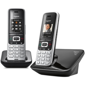 Téléphone sans fil Gigaset S850A Duo “noir” 2 téléphones + répondeur