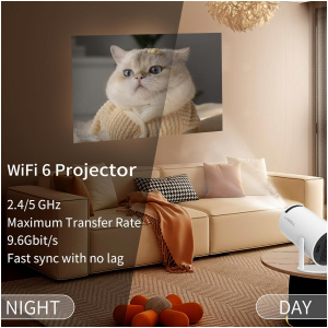 Projecteur LQWELL®, mini projecteur, prend en charge WiFi 6