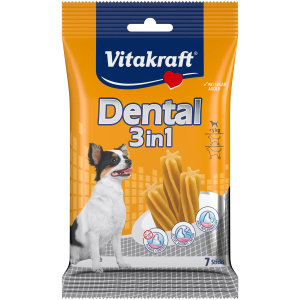 Vitakraft Dental 3in1 – Snack pour chiens jusqu’à 5 kg – 7 pièces