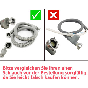 Tuyau d’arrivée de sécurité compatible avec Aquastop Bauknecht Whirlpool 4622714 5729731 5729732 Machine à laver Lave-vaisselle