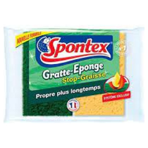Spontex – Gratte-éponge stop graisse – pack de 2