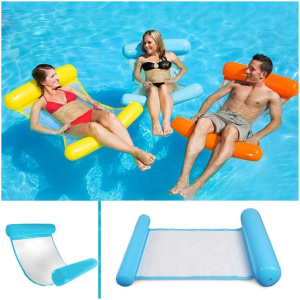 Lit de natation gonflable, hamac d’eau 4 en 1 Chaise longue de piscine