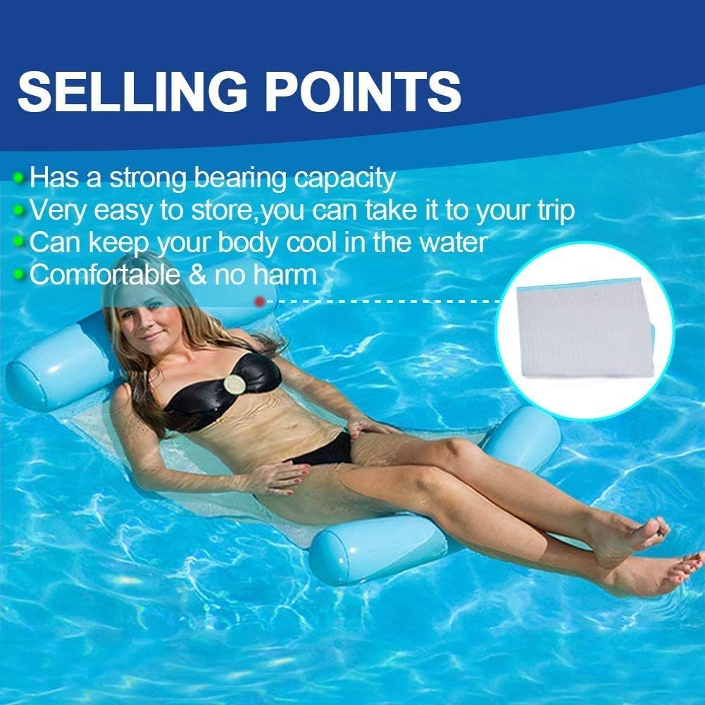 Chaise Hamac Gonflable Pour Piscine – Avec Accoudoirs, Format 76x40,5x61 Cm – En PVC Résistant, Supporte 113 Kg – Idéal Pour été, Lac Ou Jardin