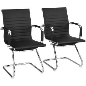 Lot de 2 chaises de bureau, chaises cantilever, ergonomiques