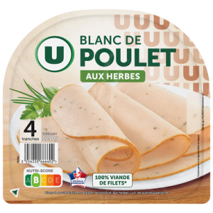 Blanc de Poulet aux herbes – x4 tranches, 120g