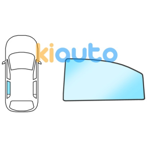 VITRE VOLKSWAGEN PASSAT 2000-2005 4 PORTES / ARRIÈRE / VERT / GAUCHE / JOINTS PRÉMONTÉS