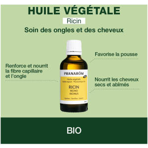 Pranarôm ricin huile végétale bio 50ml