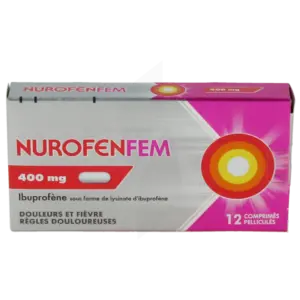 Nurofenfem 400 mg contre Règles douloureuses 12 comprimés Pelliculés
