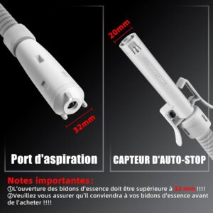 Pompe Électrique 12v Transfert Carburant avec Stop Automatique