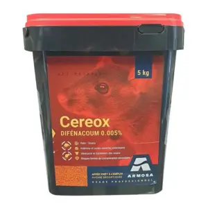 Raticide Cereox avoine Difénacoum 5kg